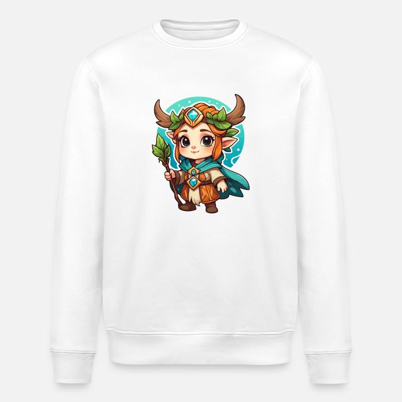 Druide Mignon Illustration - Sweat bio ROLLER Stanley/Stella Unisexe - blanc