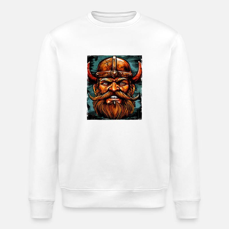 Guerrier Viking Valhalla Odin - Sweat bio ROLLER Stanley/Stella Unisexe - blanc