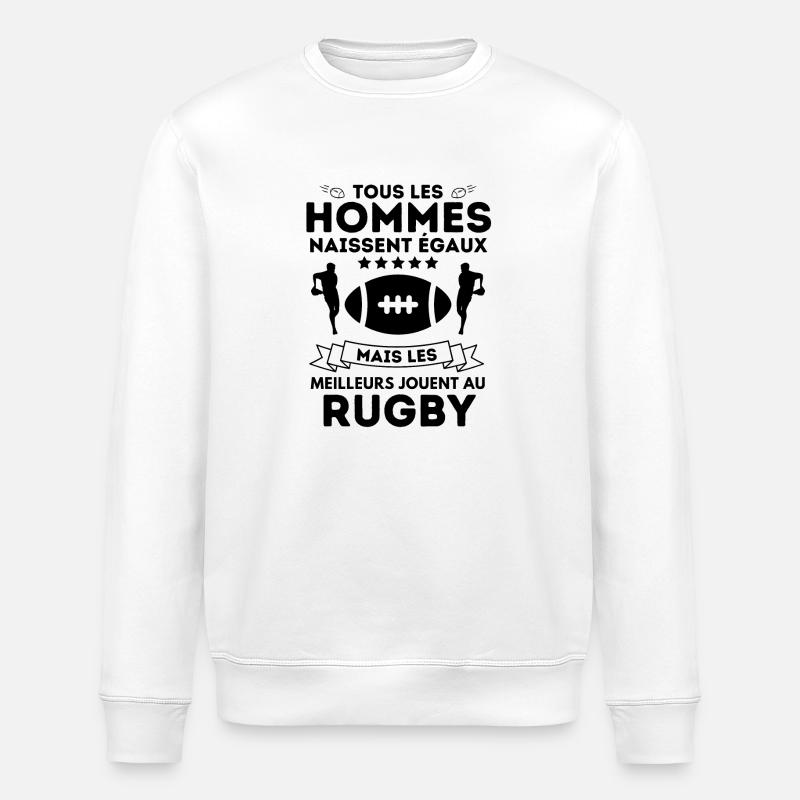 joueur de rugby 2 - Sweat bio ROLLER Stanley/Stella Unisexe - blanc