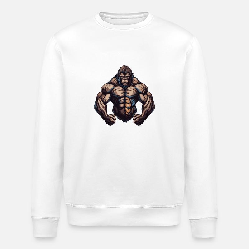 Gorilla Gym Muscles Bête - Sweat bio ROLLER Stanley/Stella Unisexe - blanc