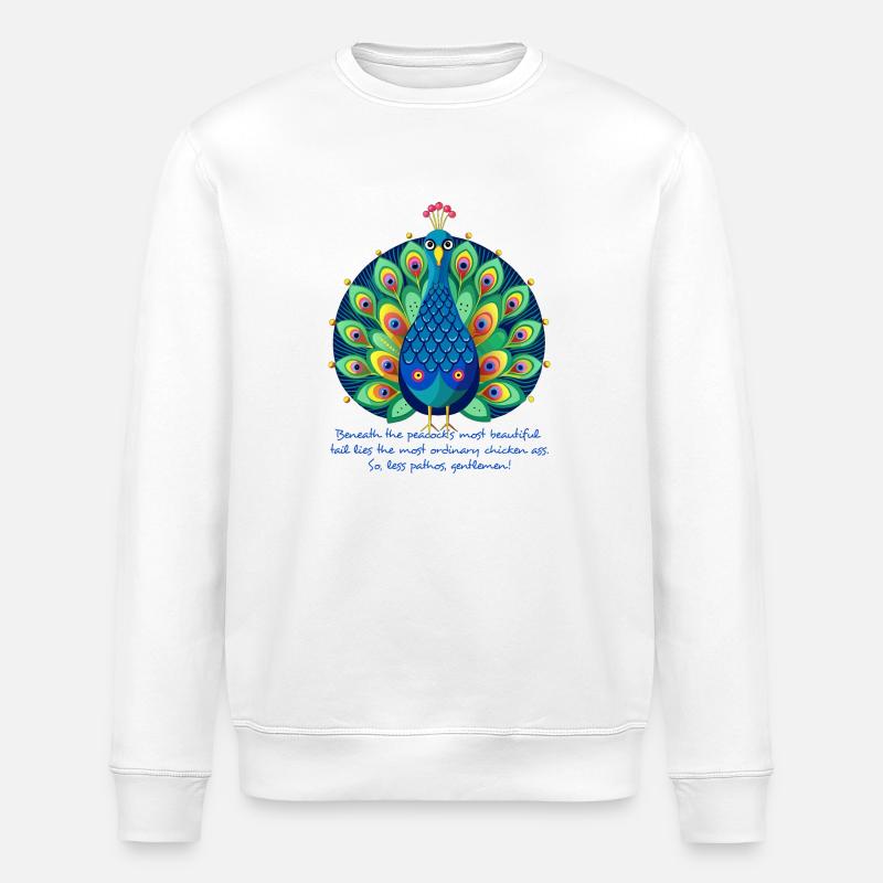 Erbärmlicher Pfau - Stanley/Stella Unisex Bio-Sweatshirt ROLLER - Weiß
