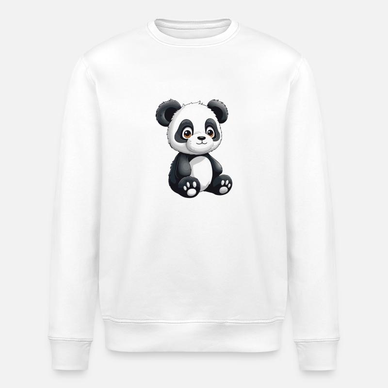 Panda Tier - Stanley/Stella Unisex Bio-Sweatshirt ROLLER - Weiß