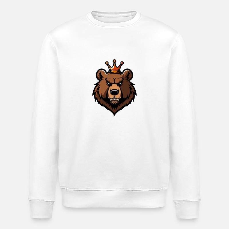 Couronne d'ours - Sweat bio ROLLER Stanley/Stella Unisexe - blanc