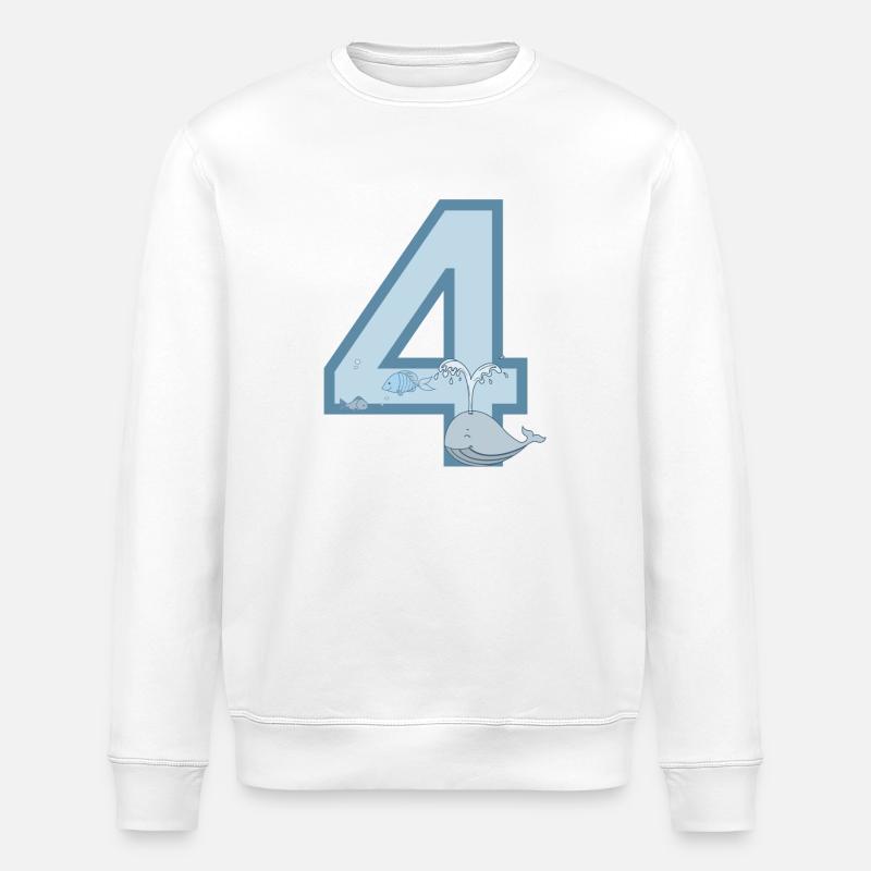 Numéro 4 - Sweat bio ROLLER Stanley/Stella Unisexe - blanc
