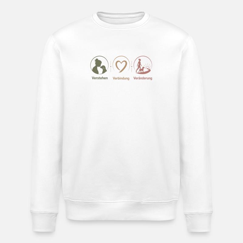 Verstehen Verbindung Veränderung Trio - Stanley/Stella Unisex Bio-Sweatshirt ROLLER - Weiß