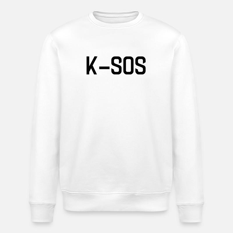 K-sos (Sozialfall) Typo schwarz - Stanley/Stella Unisex Bio-Sweatshirt ROLLER - Weiß