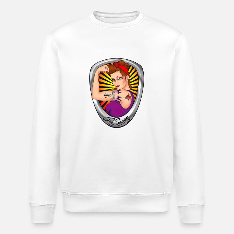 pin up - Stanley/Stella Unisex Bio-Sweatshirt ROLLER - Weiß