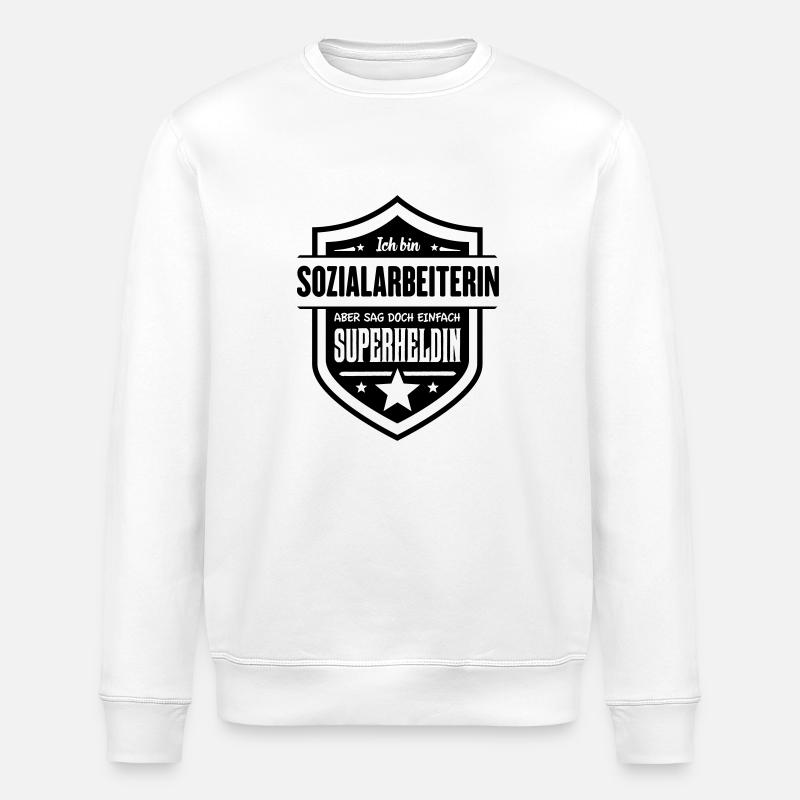 Super Sozialarbeiterin - Stanley/Stella Unisex Bio-Sweatshirt ROLLER - Weiß