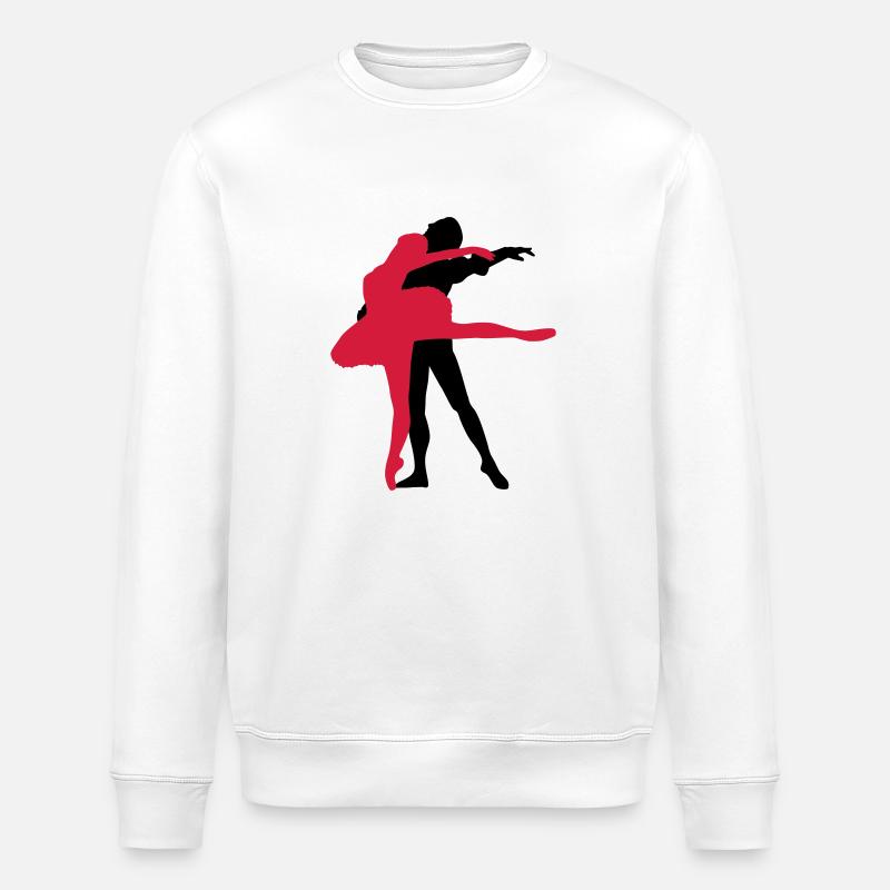 Vector Ballet dancer Silhouette - Stanley/Stella ROLLER Unisex Organic Sweatshirt - white