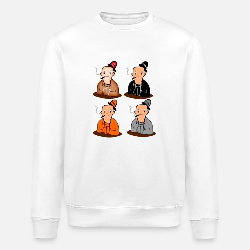 4 Kartenspieler. Geschenkidee - Stanley/Stella Unisex Bio-Sweatshirt ROLLER - Weiß