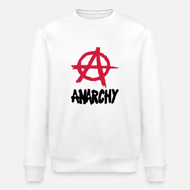 Anarchy__V002 - Stanley/Stella ROLLER Unisex Organic Sweatshirt - white