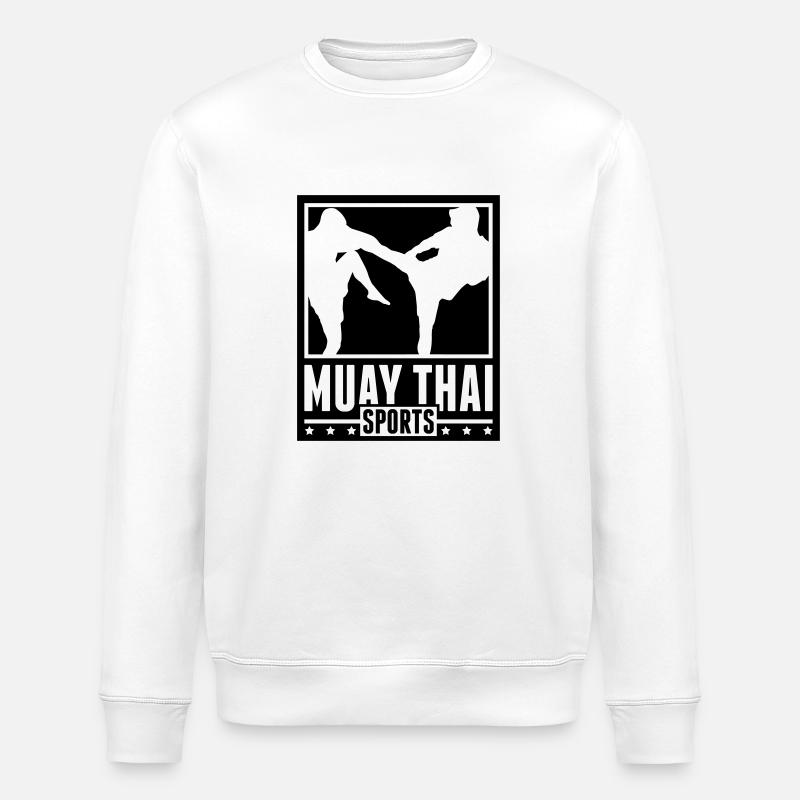 muay_thai_sports_tt1 - Stanley/Stella Unisex Bio-Sweatshirt ROLLER - Weiß