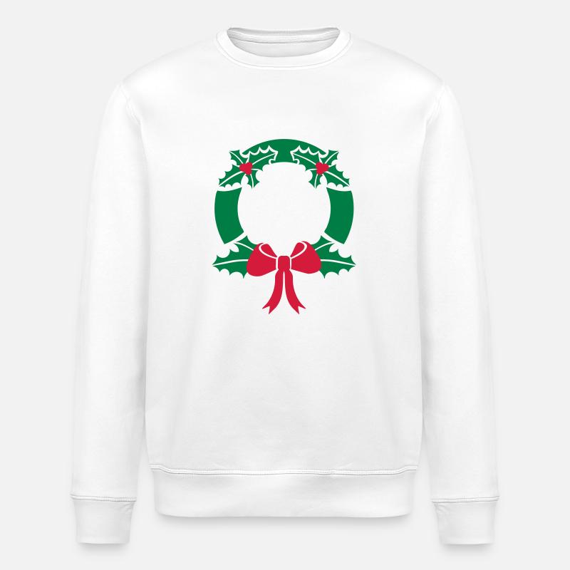 Kranz Weihnachten - Stanley/Stella Unisex Bio-Sweatshirt ROLLER - Weiß