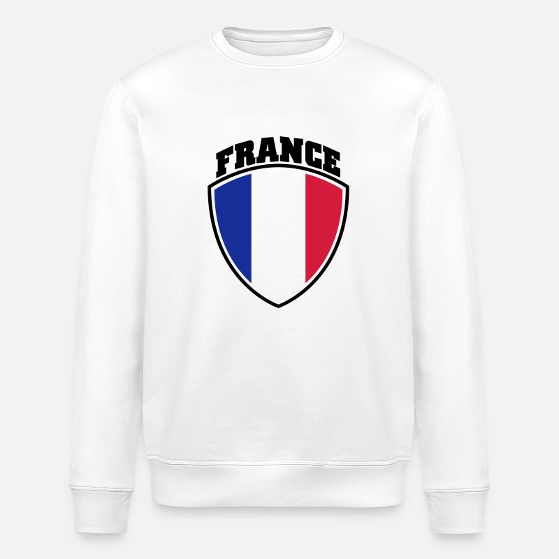 Frankreich - Stanley/Stella Unisex Bio-Sweatshirt ROLLER - Weiß