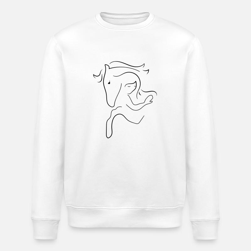 Pferd - Stanley/Stella Unisex Bio-Sweatshirt ROLLER - Weiß