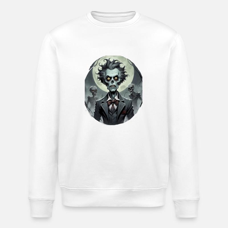 ZOMBIE en costume 11 - Sweat bio ROLLER Stanley/Stella Unisexe - blanc