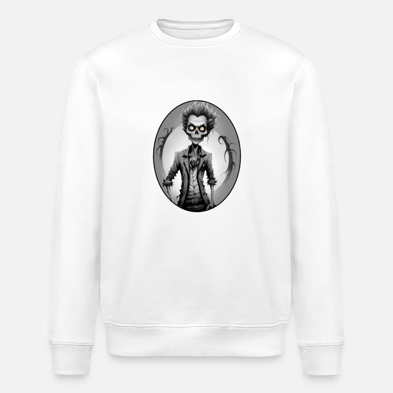 ZOMBIE im Kostüm 14 - Stanley/Stella Unisex Bio-Sweatshirt ROLLER - Weiß