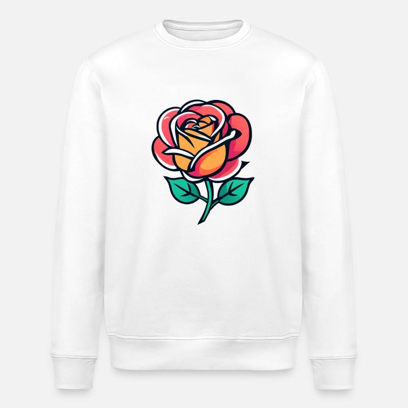 Rose - Stanley/Stella Unisex Bio-Sweatshirt ROLLER - Weiß
