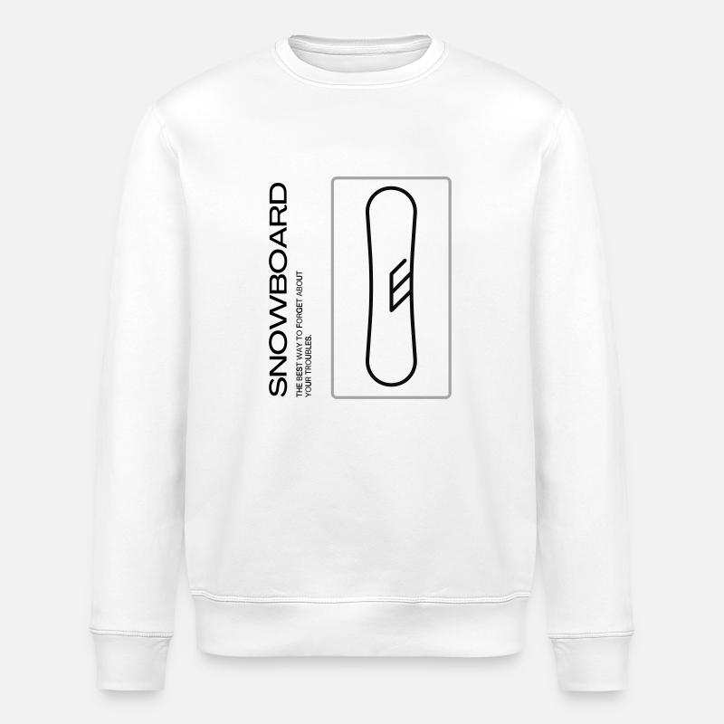 Snowboard - Oubliez vos soucis ! - Sweat bio ROLLER Stanley/Stella Unisexe - blanc