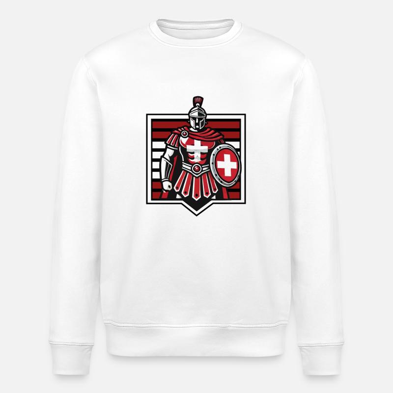 Gladiator Schweiz #2 - Stanley/Stella Unisex Bio-Sweatshirt ROLLER - Weiß