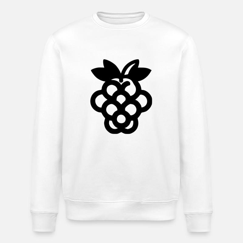 Grape Grapes - Stanley/Stella ROLLER Unisex Organic Sweatshirt - white