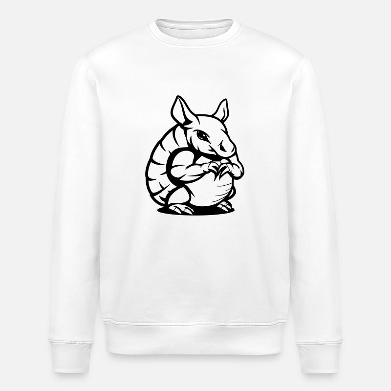 armadillo - Stanley/Stella ROLLER Unisex Organic Sweatshirt - white