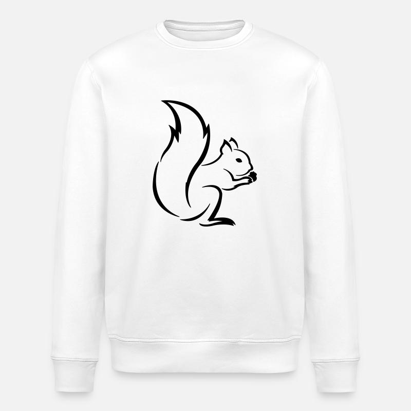 Écureuil - Sweat bio ROLLER Stanley/Stella Unisexe - blanc