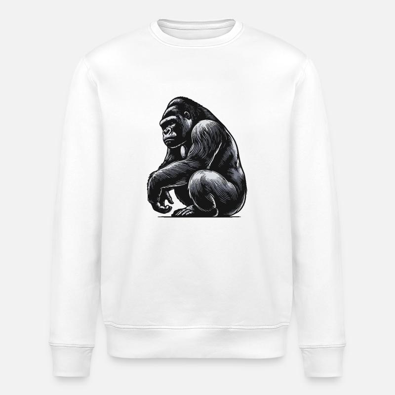 Gorilla - Stanley/Stella Unisex Bio-Sweatshirt ROLLER - Weiß