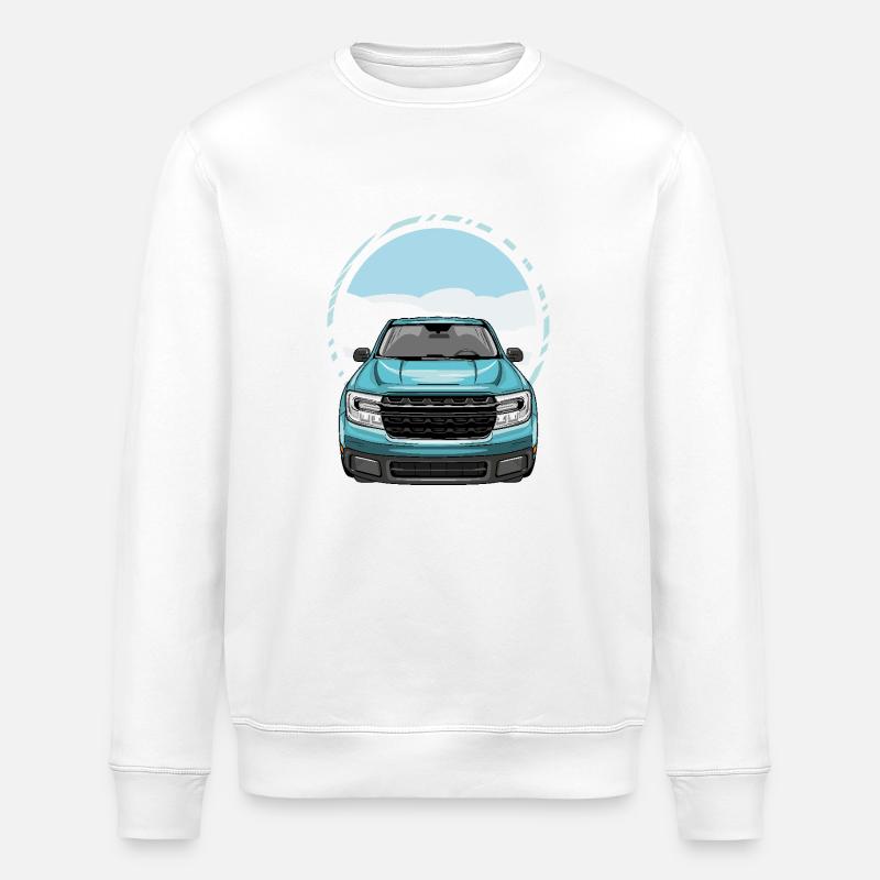 Vue de face du pick-up - Sweat bio ROLLER Stanley/Stella Unisexe - blanc