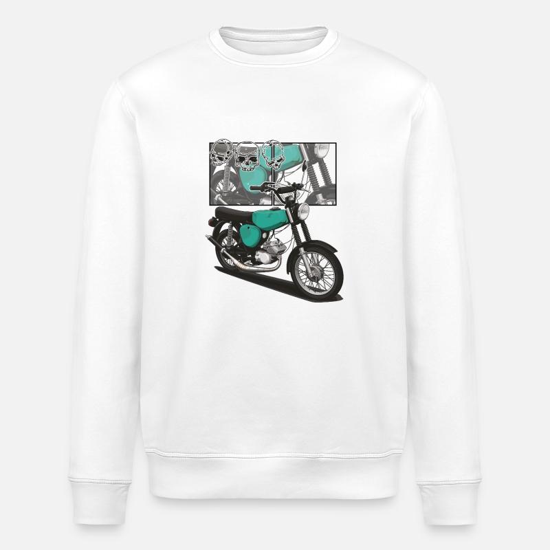 S51 (türkis) // Illustration - Stanley/Stella Unisex Bio-Sweatshirt ROLLER - Weiß