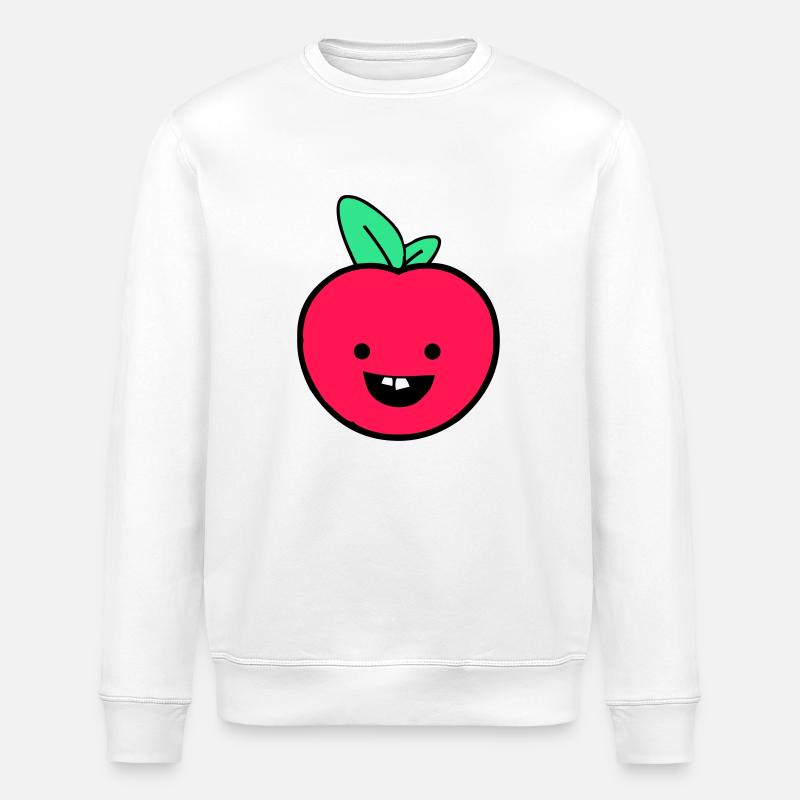 apfel smile - Stanley/Stella Unisex Bio-Sweatshirt ROLLER - Weiß