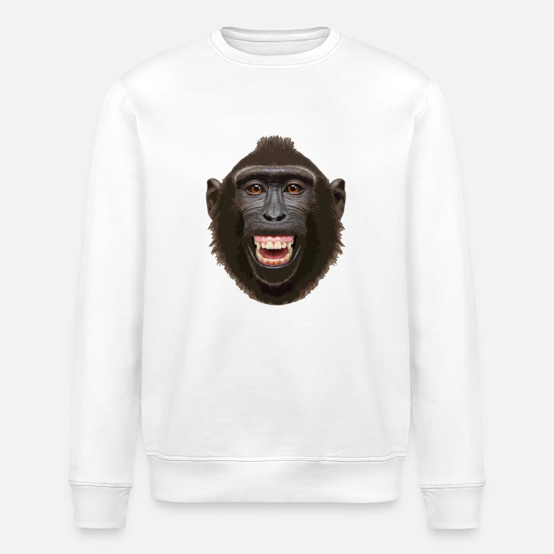 Affenkopf - Stanley/Stella Unisex Bio-Sweatshirt ROLLER - Weiß