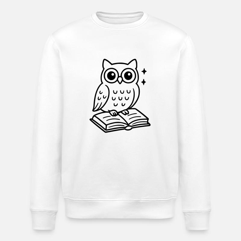 Eulen-Buch - Stanley/Stella Unisex Bio-Sweatshirt ROLLER - Weiß