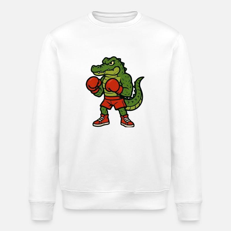Crocodile Boxer - Sweat bio ROLLER Stanley/Stella Unisexe - blanc