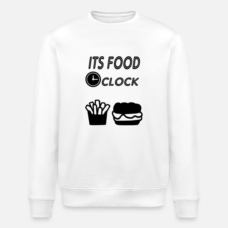 sein Essen um Uhr - Stanley/Stella Unisex Bio-Sweatshirt ROLLER - Weiß