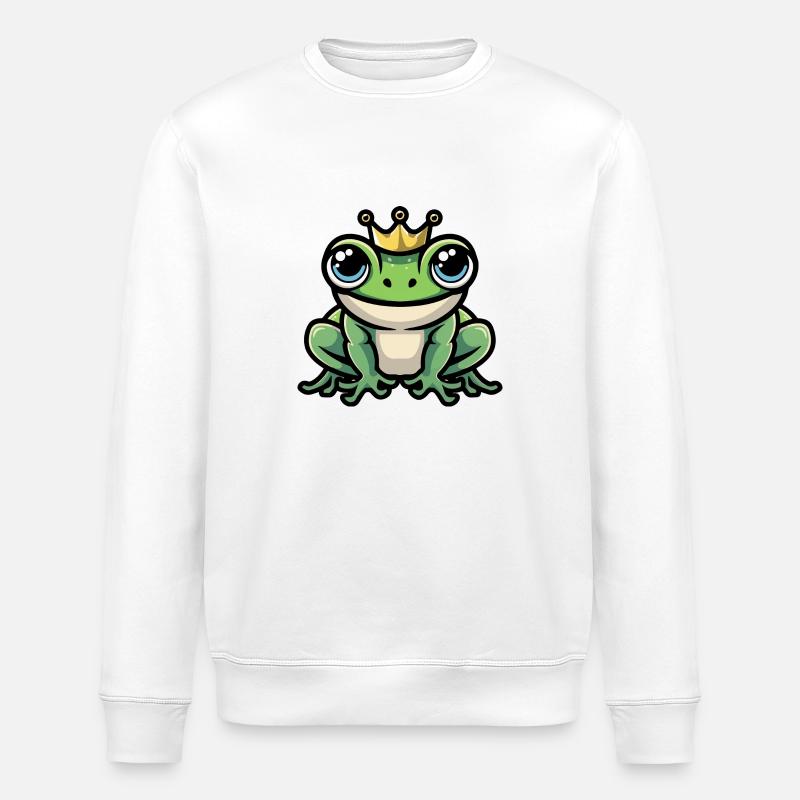 Couronne de grenouille - Sweat bio ROLLER Stanley/Stella Unisexe - blanc