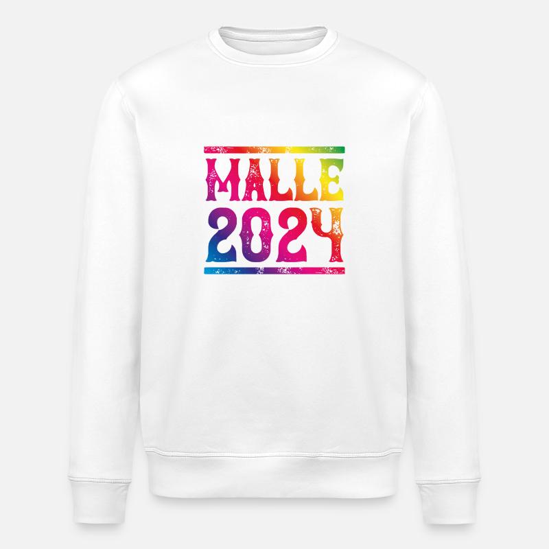 Malle 2024 Bunt Mallorca - Stanley/Stella Unisex Bio-Sweatshirt ROLLER - Weiß