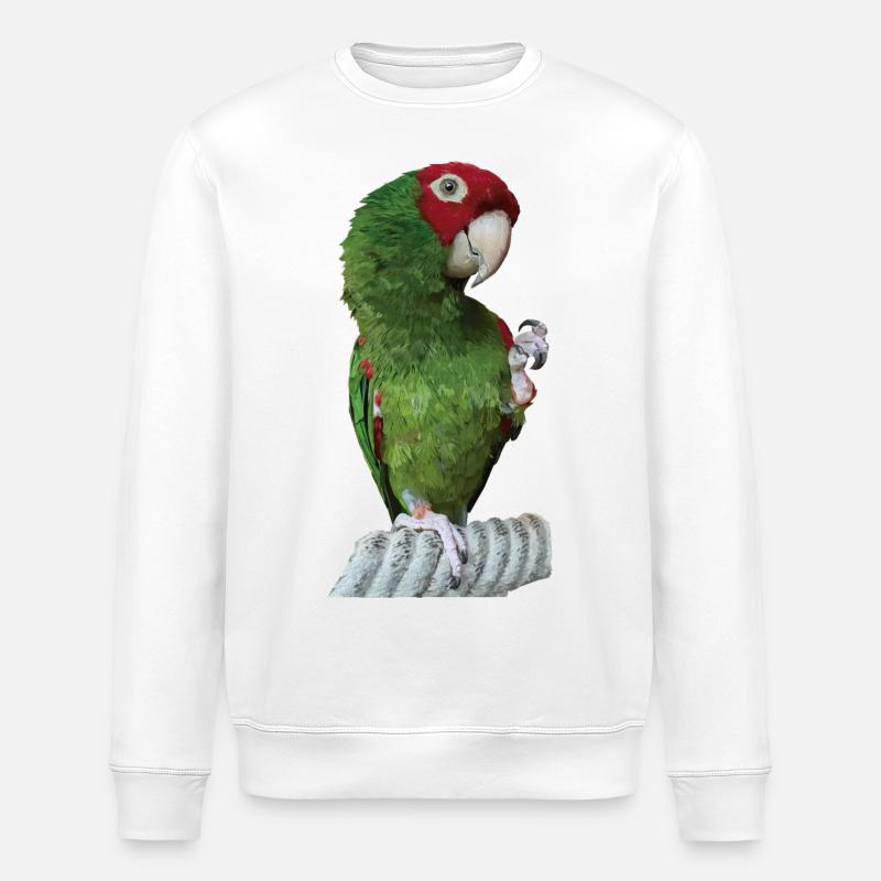Rothaariger Papagei - Stanley/Stella Unisex Bio-Sweatshirt ROLLER - Weiß