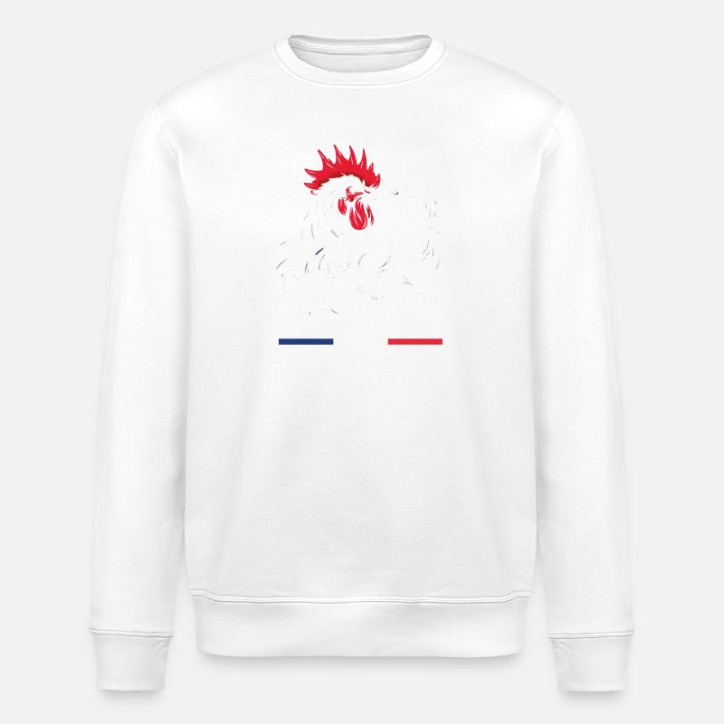 Coq français gros biceps - Sweat bio ROLLER Stanley/Stella Unisexe - blanc