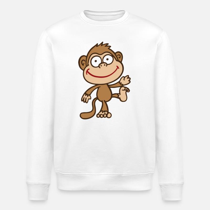 Affe - Stanley/Stella Unisex Bio-Sweatshirt ROLLER - Weiß