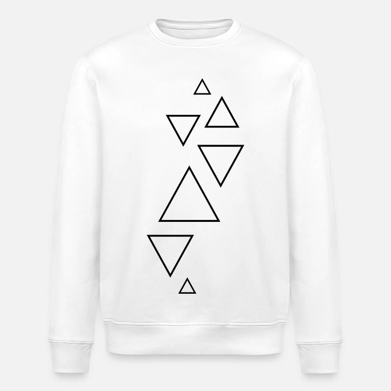 triangles formes hipster - Sweat bio ROLLER Stanley/Stella Unisexe - blanc