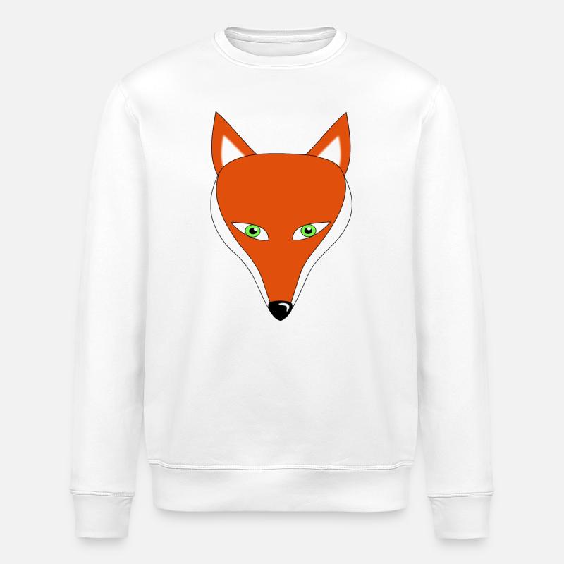 fox - Stanley/Stella ROLLER Unisex Organic Sweatshirt - white