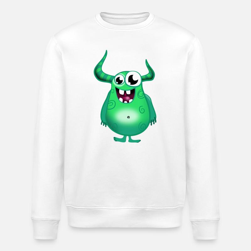 Monster gruen - Stanley/Stella Unisex Bio-Sweatshirt ROLLER - Weiß