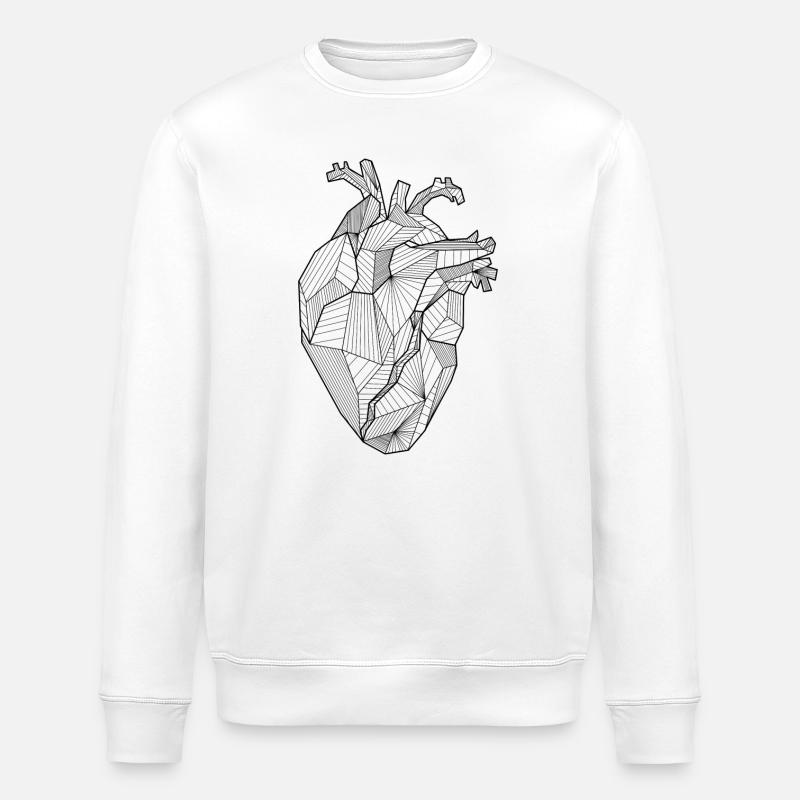 Herz - Stanley/Stella Unisex Bio-Sweatshirt ROLLER - Weiß