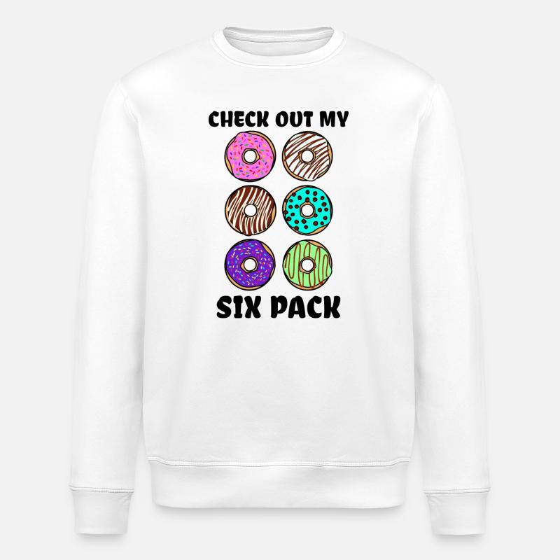 Süßigkeiten Humorvoll Donut Statement Lecker - Stanley/Stella Unisex Bio-Sweatshirt ROLLER - Weiß