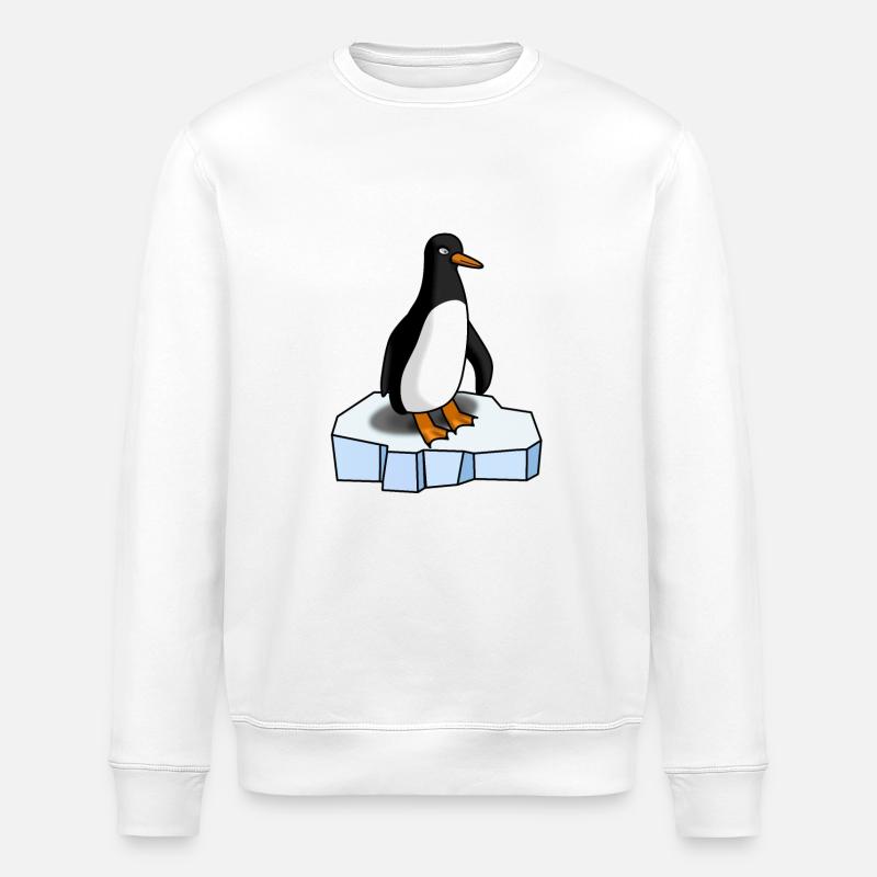 Pingouin mignon - Sweat bio ROLLER Stanley/Stella Unisexe - blanc