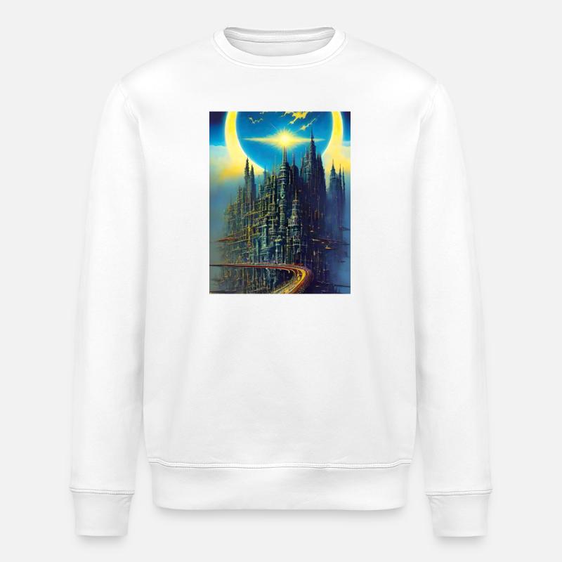 Sternenhimmel - Stanley/Stella Unisex Bio-Sweatshirt ROLLER - Weiß