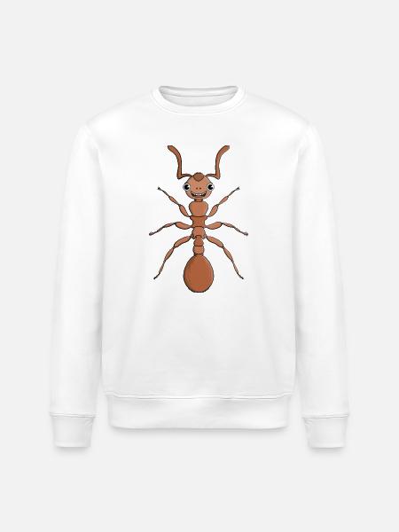 Hug an ant - Stanley/Stella ROLLER Unisex Organic Sweatshirt - white