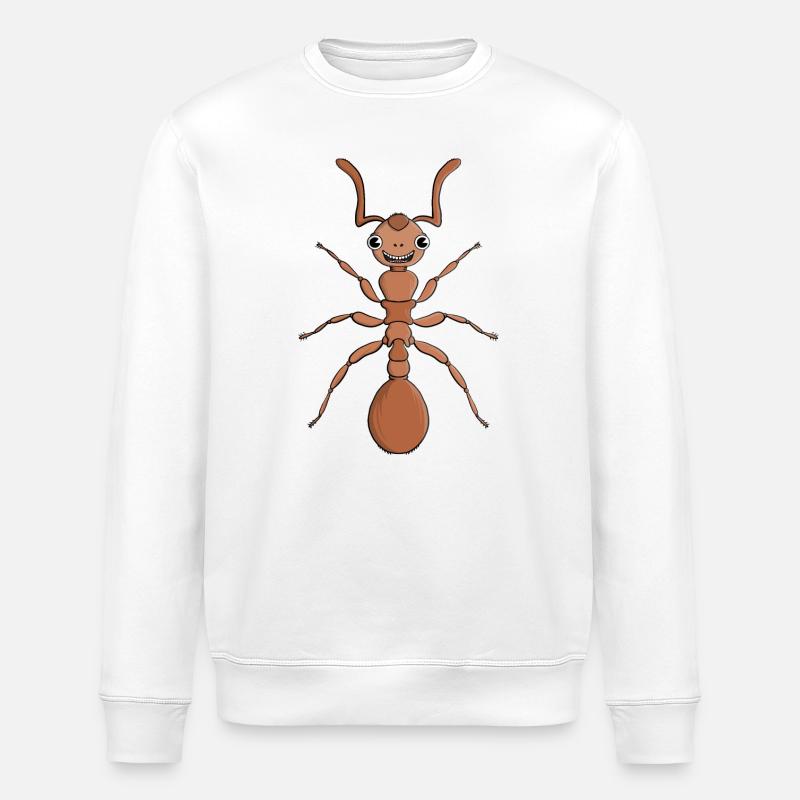 Hug an ant - Stanley/Stella ROLLER Unisex Organic Sweatshirt - white
