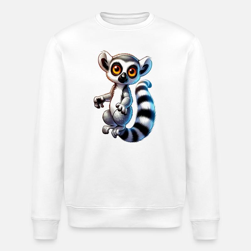 Lemur - Stanley/Stella ROLLER Unisex Organic Sweatshirt - white